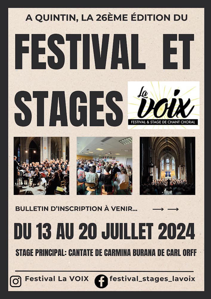 Affiche ou photo : Les Oréades sont enchantées de participer à nouveau au festival "La Voix" de Quintin !